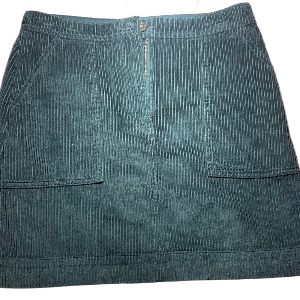 90s Style GAP Mini Skirt Size 8 Corduroy Hunter Green Teen Youth Women Y2K
